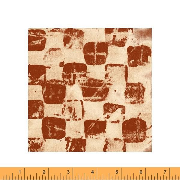 Windham Fabrics Random Thoughts Game Board 52840 12 Rust