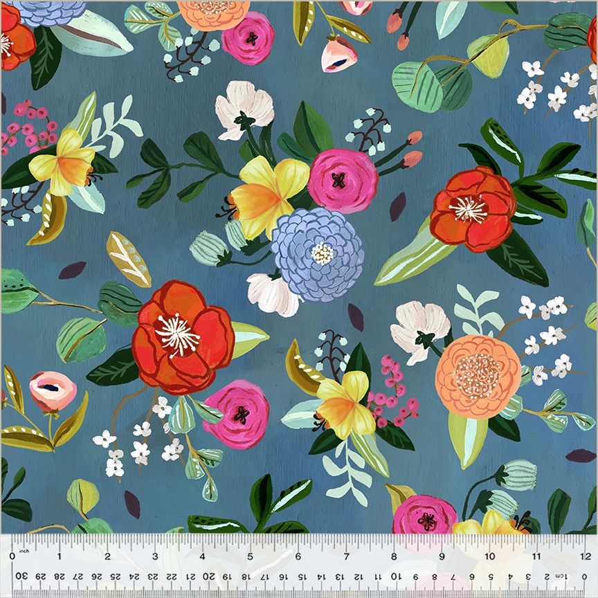 Windham Fabrics Tea Cup 54216-2 Slate