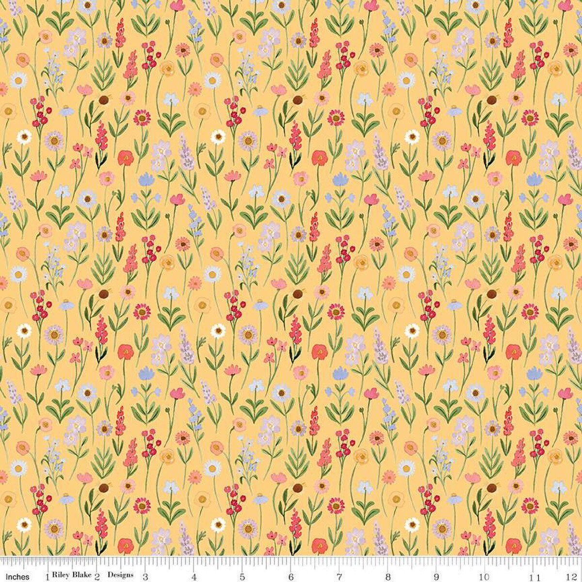 Riley Blake Designs Flora No.6 Stems C14462-Yellow