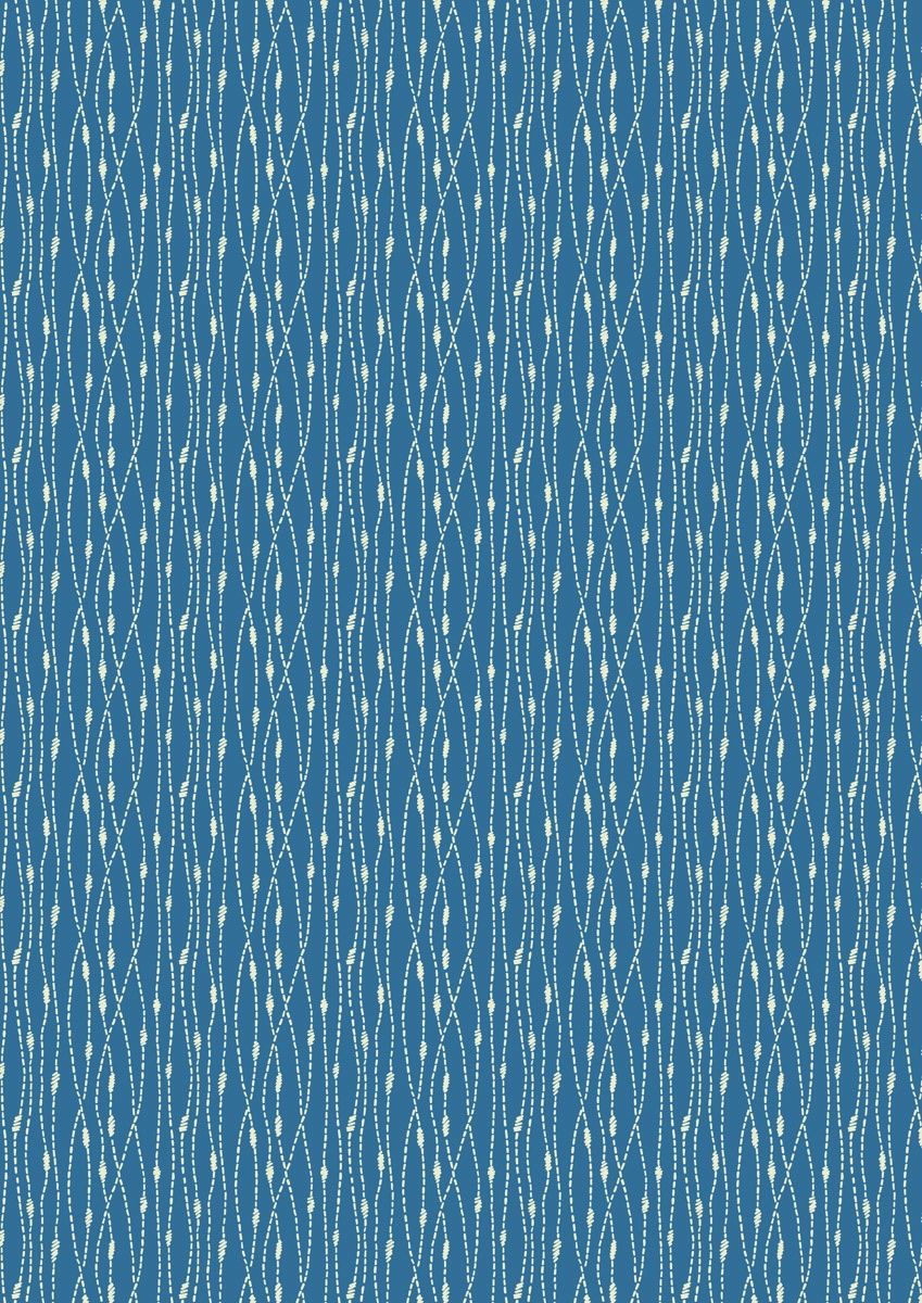 Lewis &amp; Irene Hajime SH4 Stitch Stripe Mid Blue
