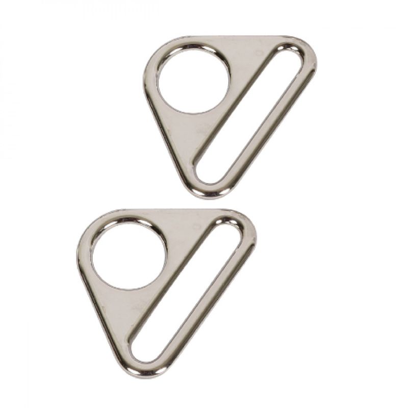 ByAnnie Triangle Ring Flat 1-1/2&quot; Set of Two HAR15TRNTWO Nickel