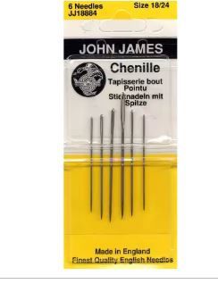 John James Chenille Needles Assorted Sizes 18 to 24 JJ188-18-24