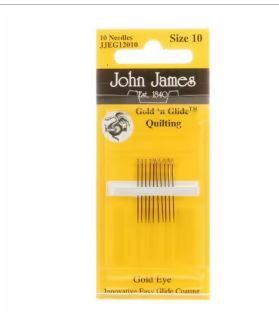 John James Gold&#39;n Glide Quilting Needles Size 10
