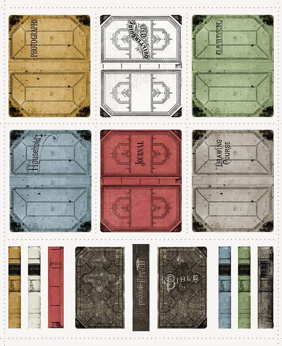 Riley Blake Designs Art Journal Canvas Digital Print Book Cover Canvas Panel C13