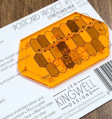 Jen Kingwell Designs Postcard Project #5 Stretched Hex JKD 8168