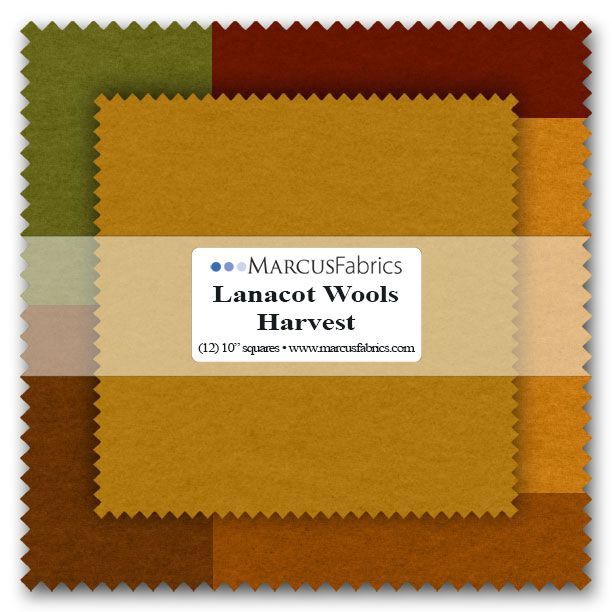 Marcus Fabrics Lanacot Wool SS100 10&quot; Square Pack Harvest