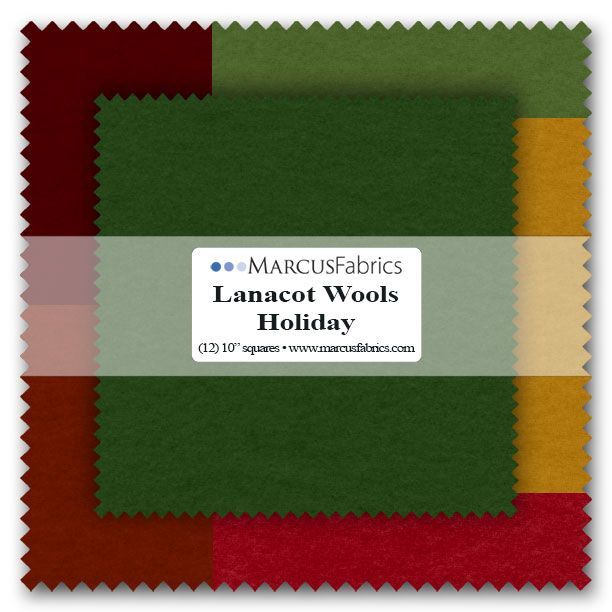 Marcus Fabrics Lanacot Wool SS100 10&quot; Square Pack Holiday