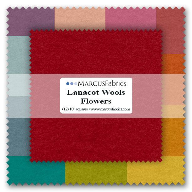 Marcus Fabrics Lanacot Wool SS100 10&quot; Square Pack Flowers