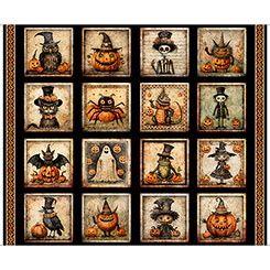 QT Fabrics Jeepers Creepers Panel 31008 J Black