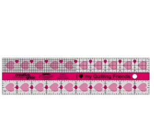 Creative Grids I love My Friends Ruler 2.5&quot; x 10&quot; CGRQF