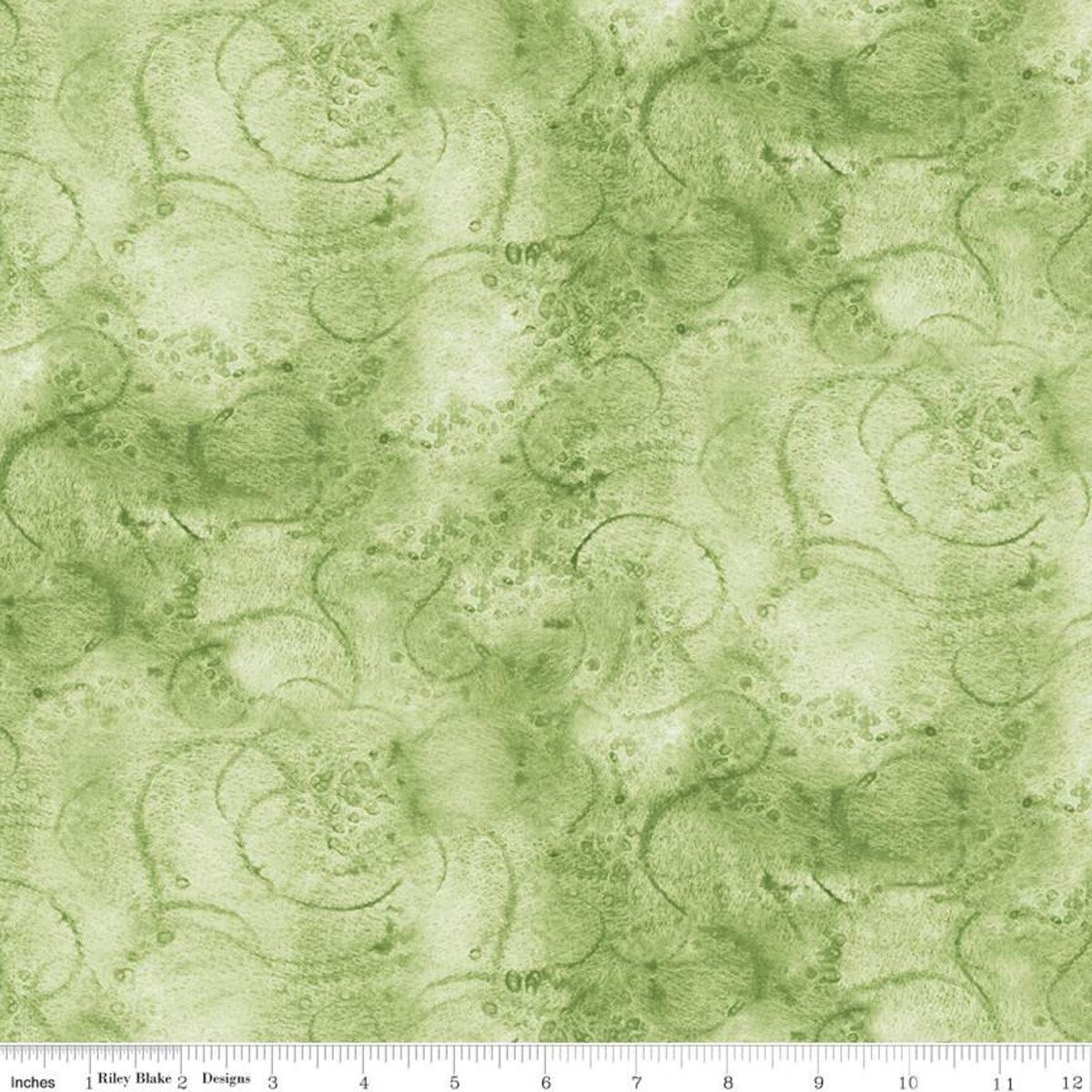 Riley Blake Designs Painter&#39;s Watercolor Swirl C680-Sage