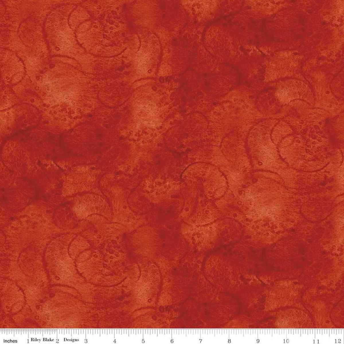 Riley Blake Designs Painter&#39;s Watercolor Swirl C680-Tomato
