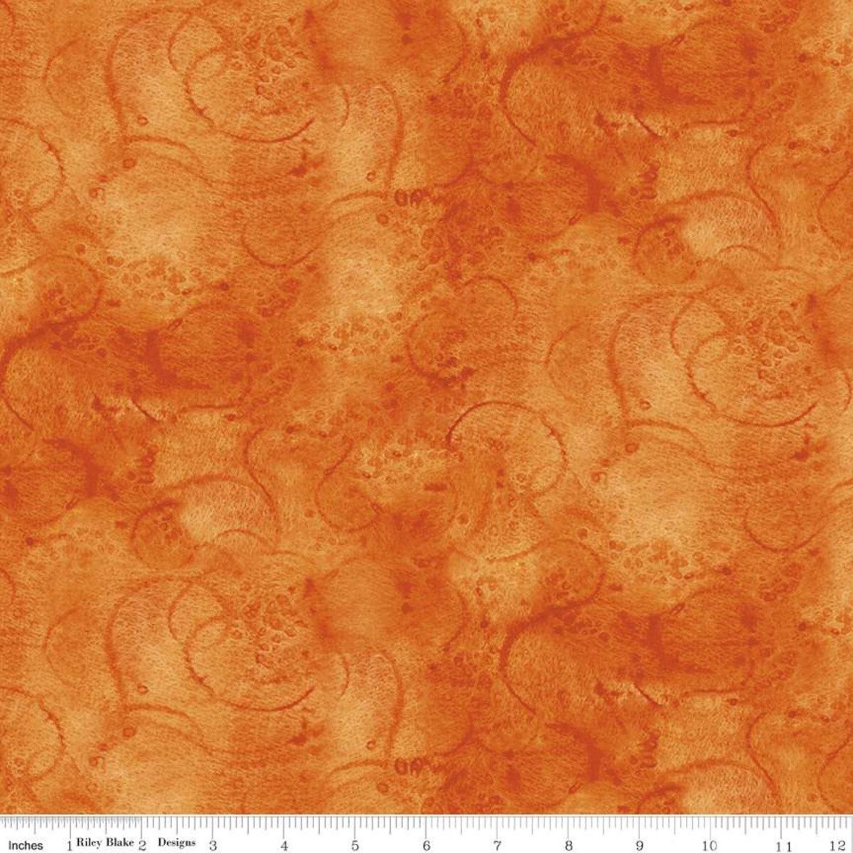 Riley Blake Designs Painter&#39;s Watercolor Swirl C680-Orange