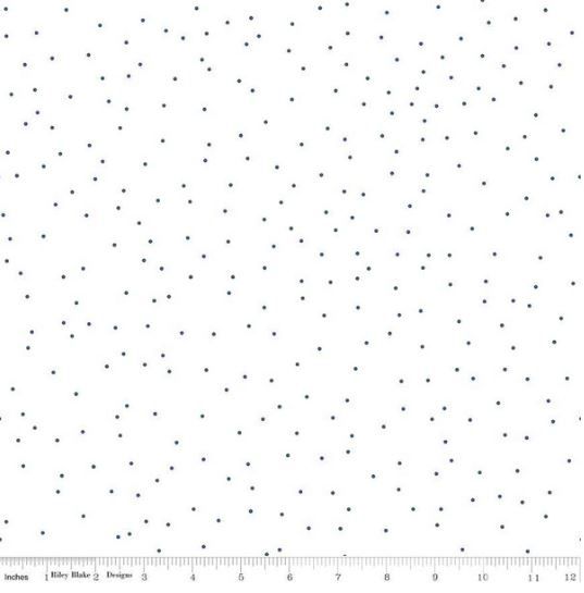 Riley Blake Designs Pin Dot C705 Denim