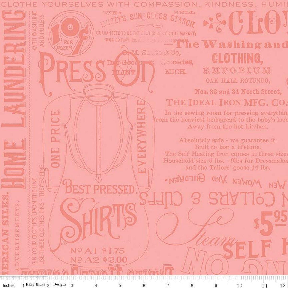 Riley Blake Designs Press On C15259 Pink