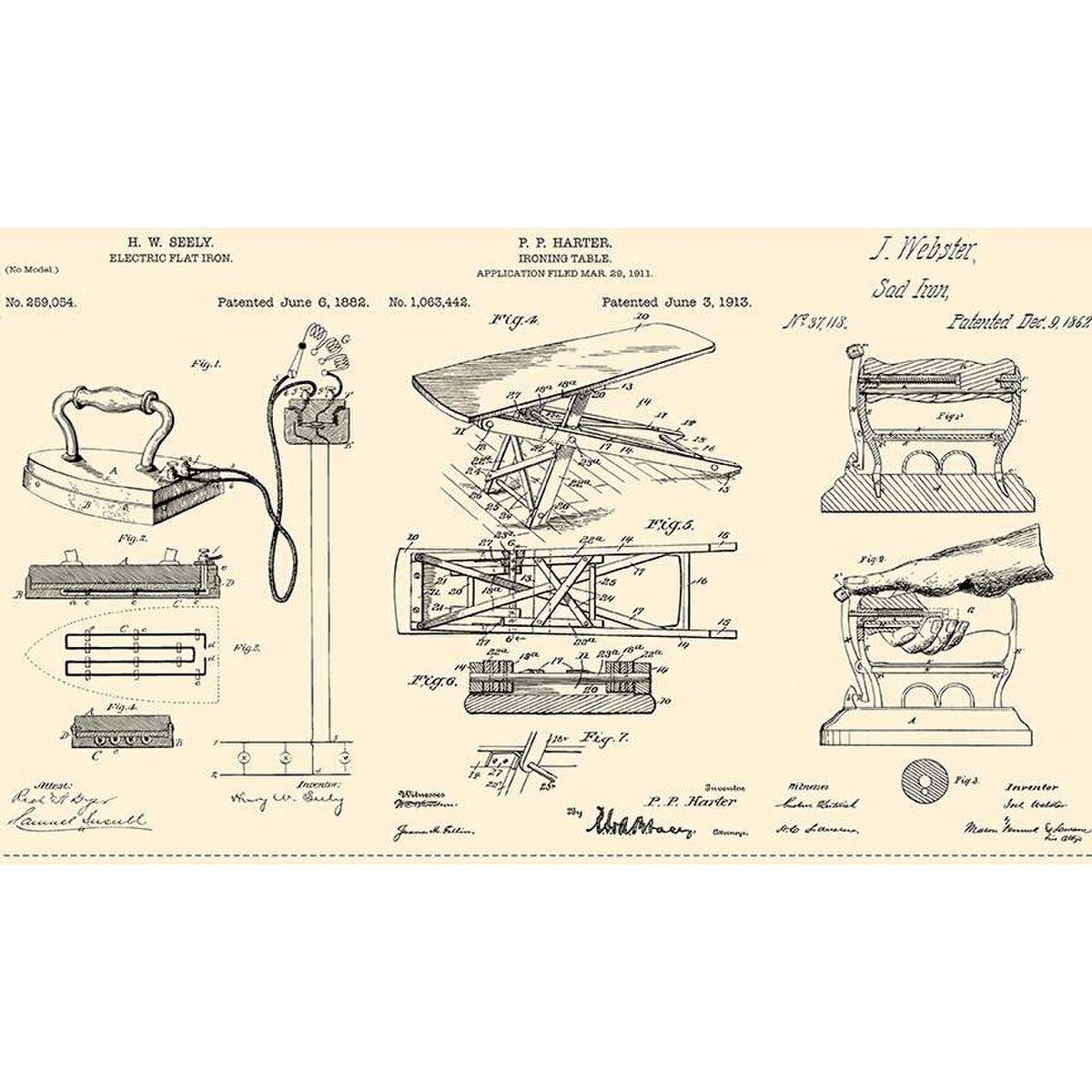 Riley Blake Designs Press On PD15253 Panel Parchment