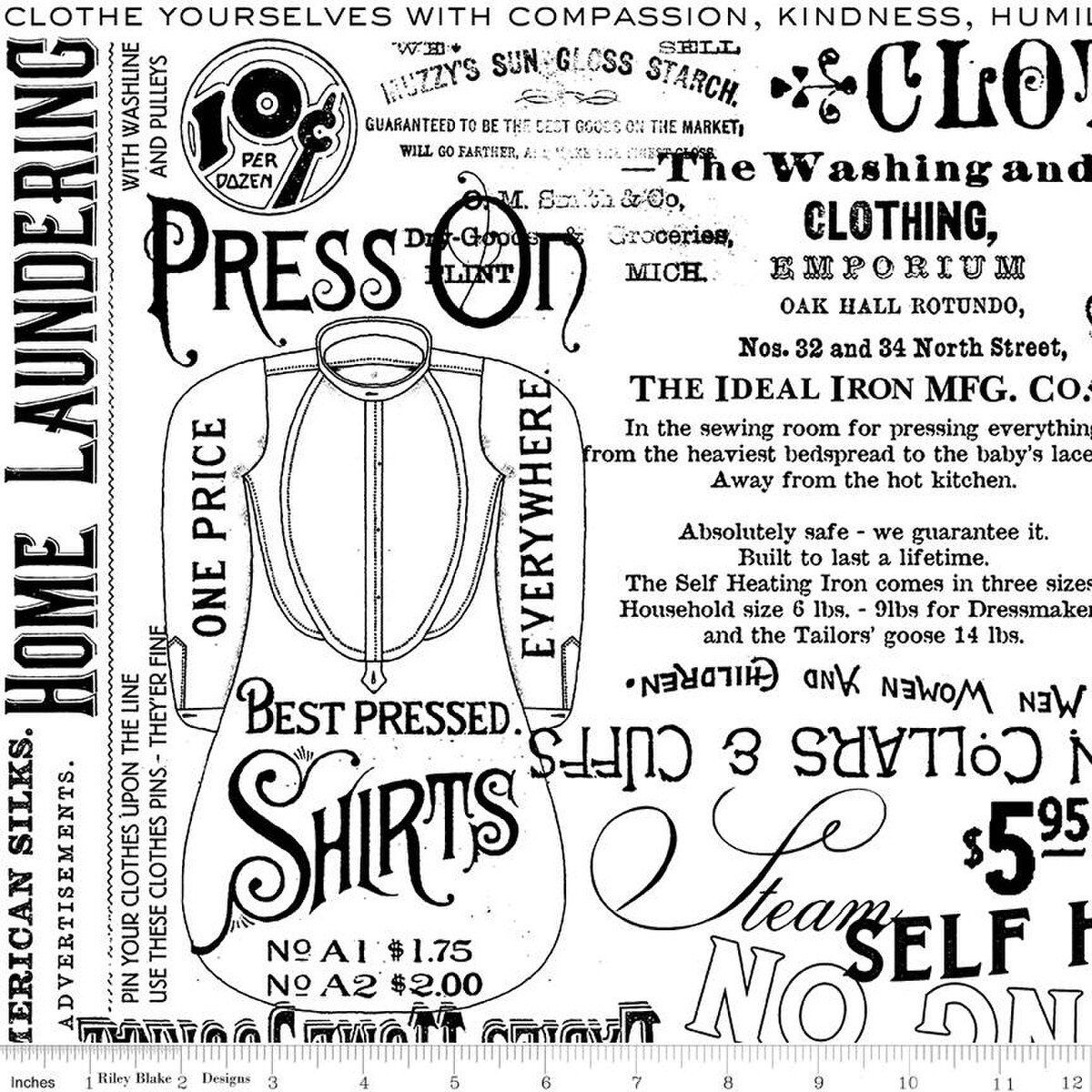 Riley Blake Designs Press On C15259 White
