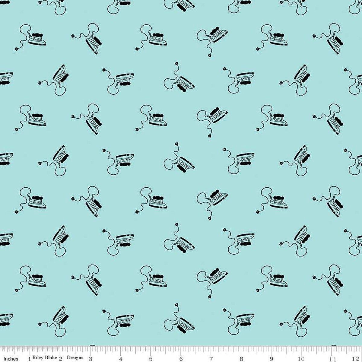 Riley Blake Designs Press On C15261 Aqua
