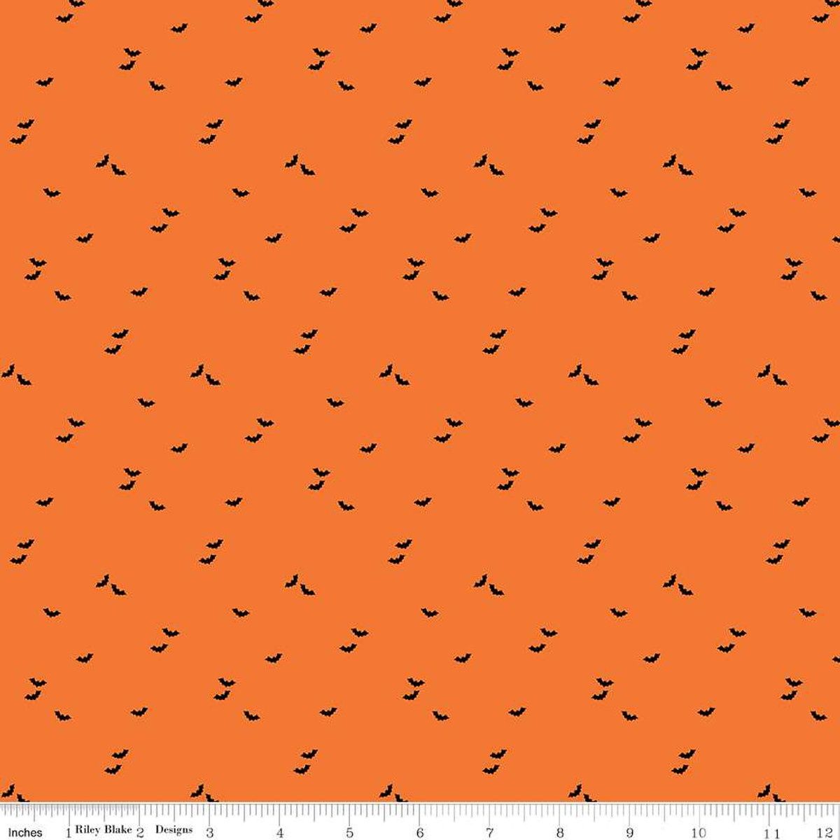 Riley Blake Designs Seasonal Basic Bat Orange