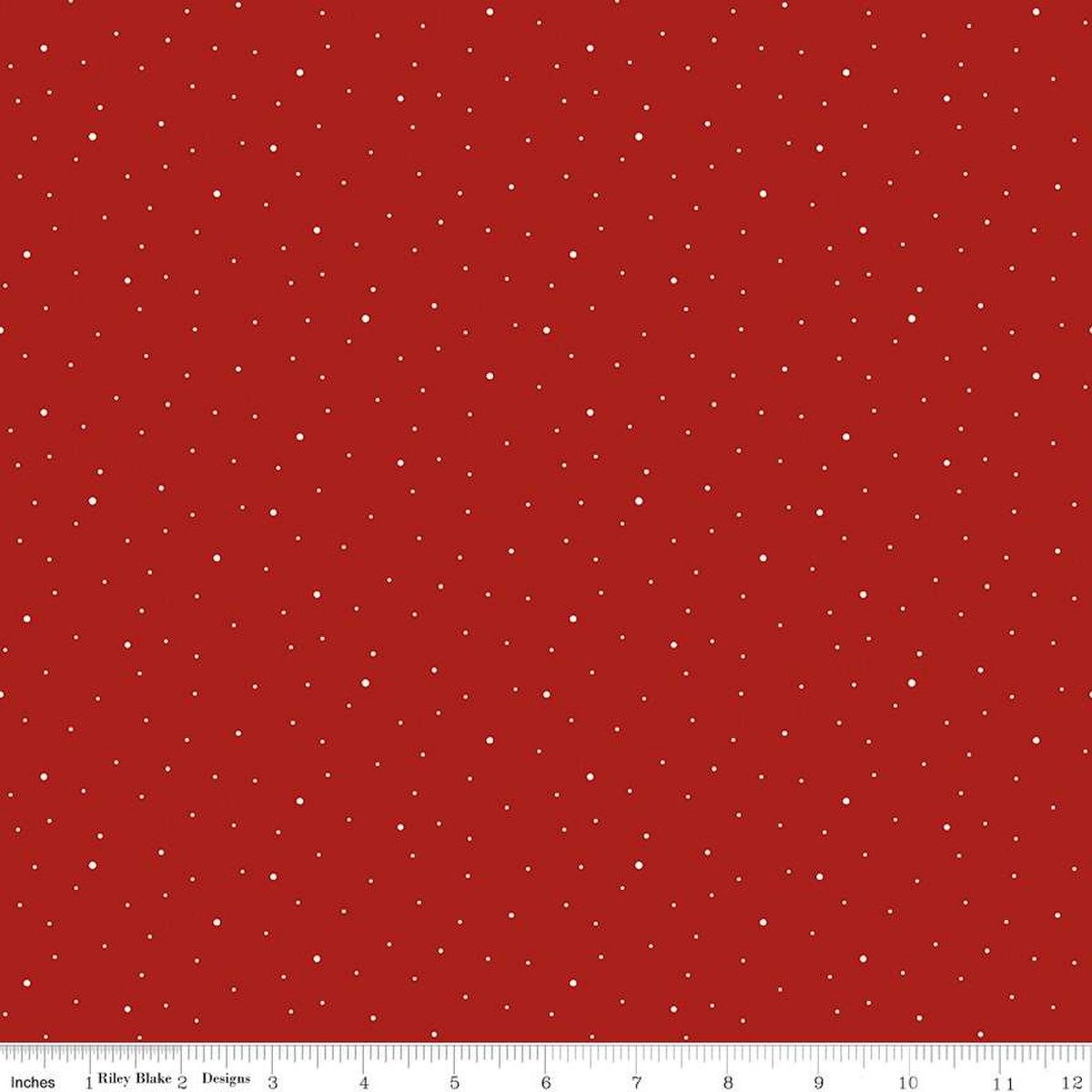 Riley Blake Designs Dapple Dot C640 Barnred