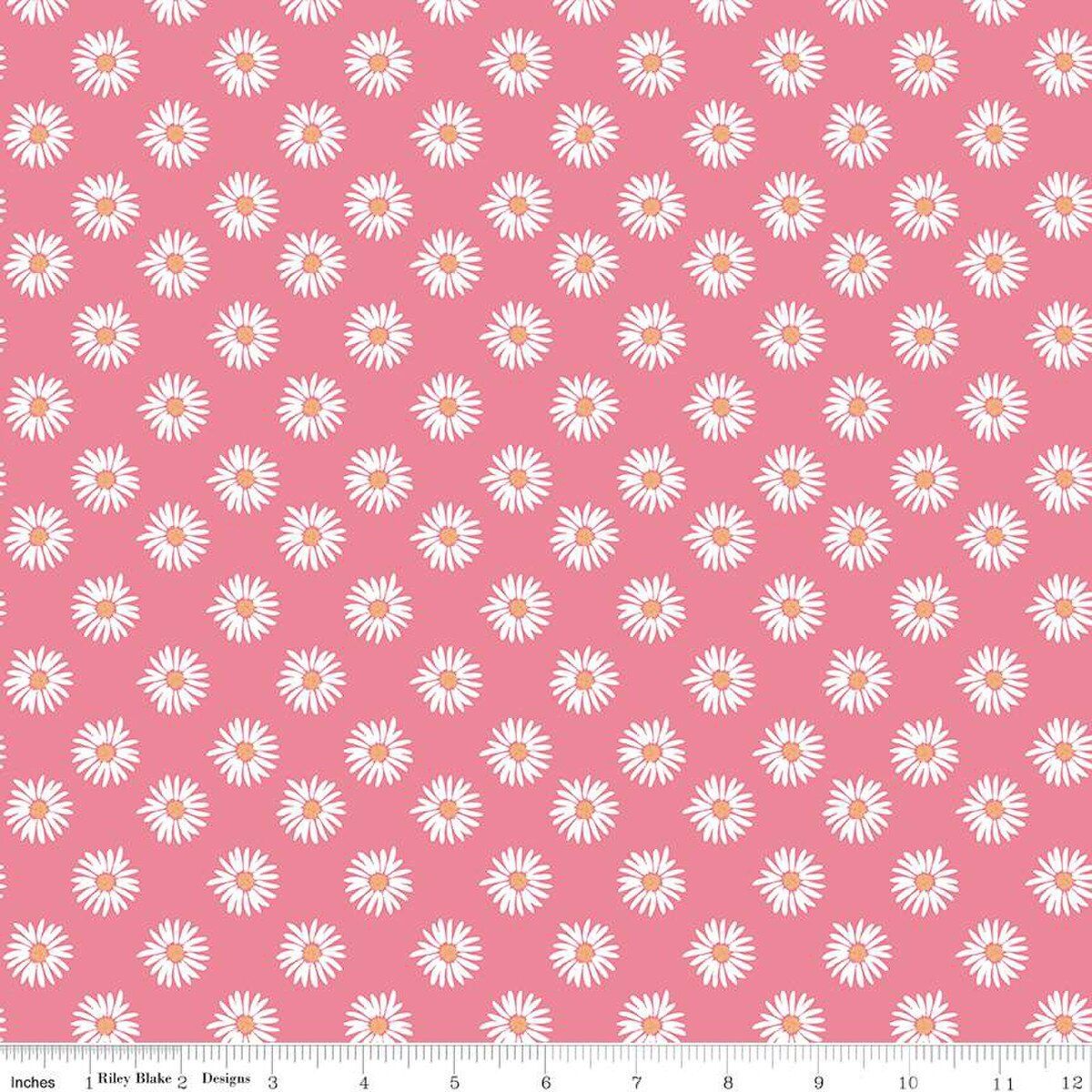 Riley Blake Designs Flora No.6 Daisies C14461-Pink