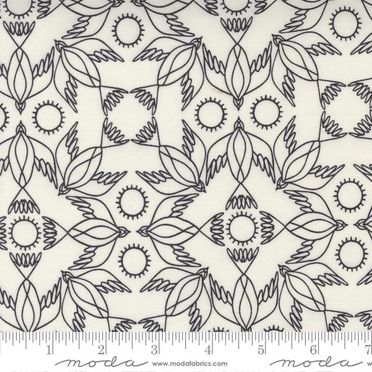 Moda Fabrics Birdsong Kaleidoscope Bird 48355 11 Raven