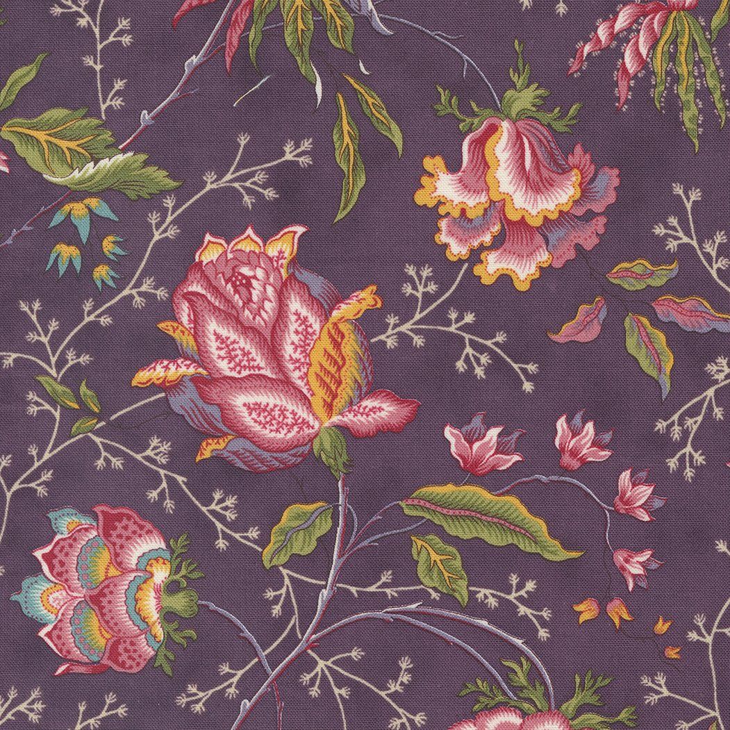 Moda Fabrics Florence&#39;s Fancy Fanciful Florals 31660 12 Amethyst
