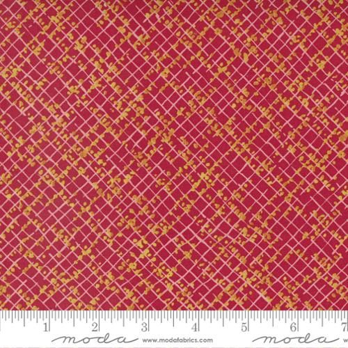 Moda Fabrics Wild Blossoms Blotted Graph Paper 48737 19 Poppy