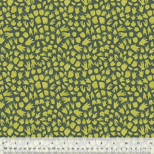 Windham Fabrics Age of the Dinosaurs Tracks 53560D 10 Fern