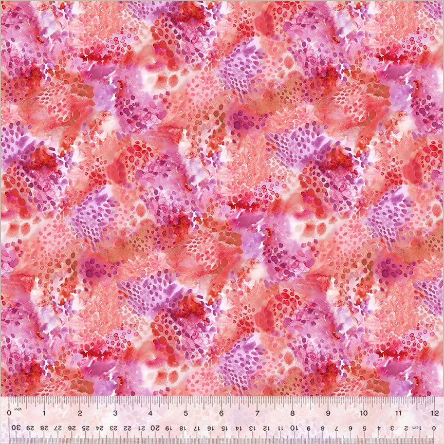 Windham Fabrics A Hummingbird&#39;s Charm  54183-7 Wild Berry