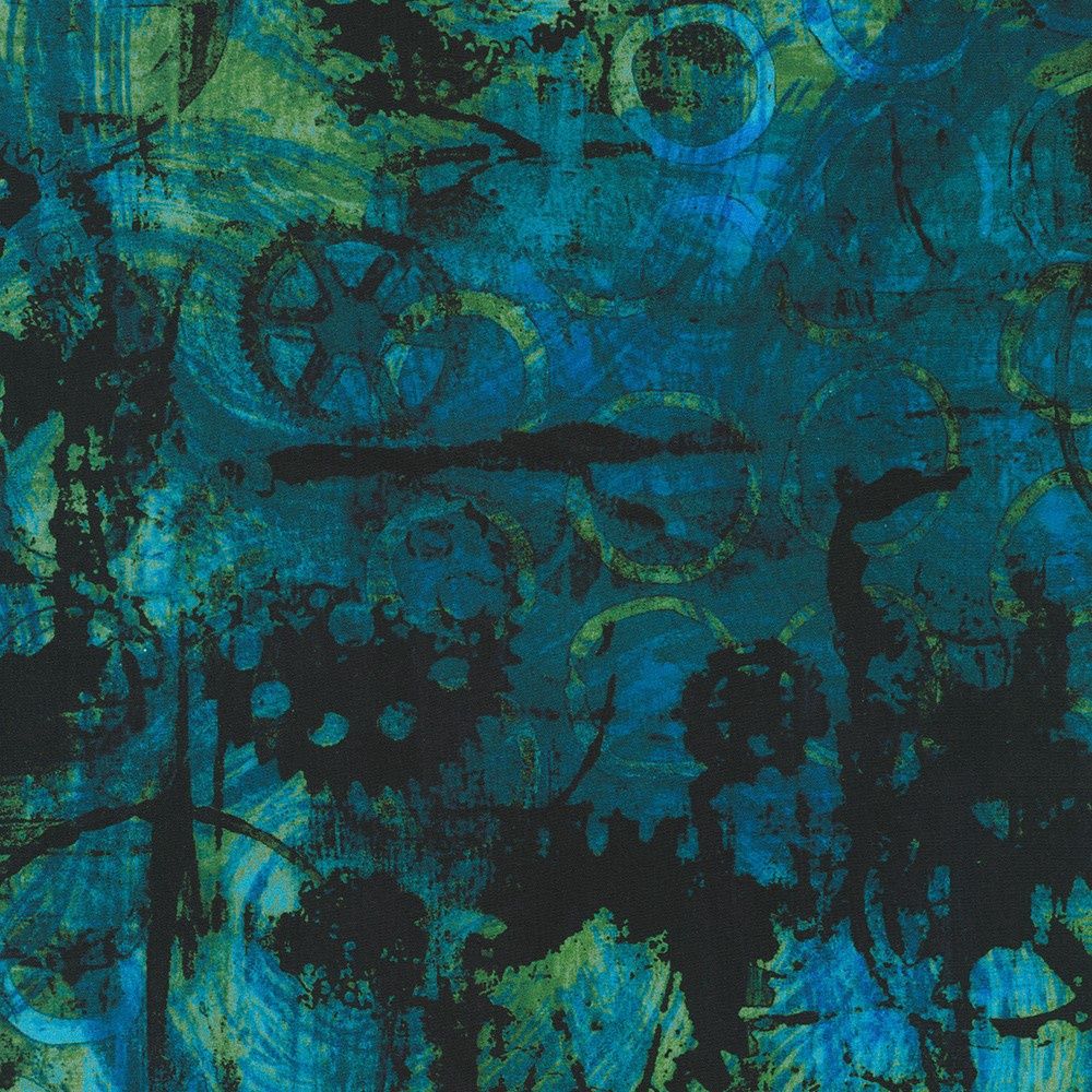 Robert Kaufman Fabrics Wishwell: Industrial Imprints ANJD-22862-59 Ocean