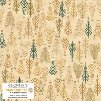 Stof Fabrics We Love Christmas 4591-202 BeigeGold