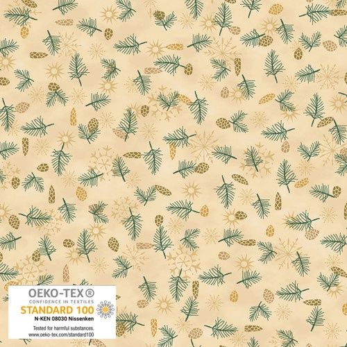Stof Fabrics We Love Christmas 4591-203 BeigeGold