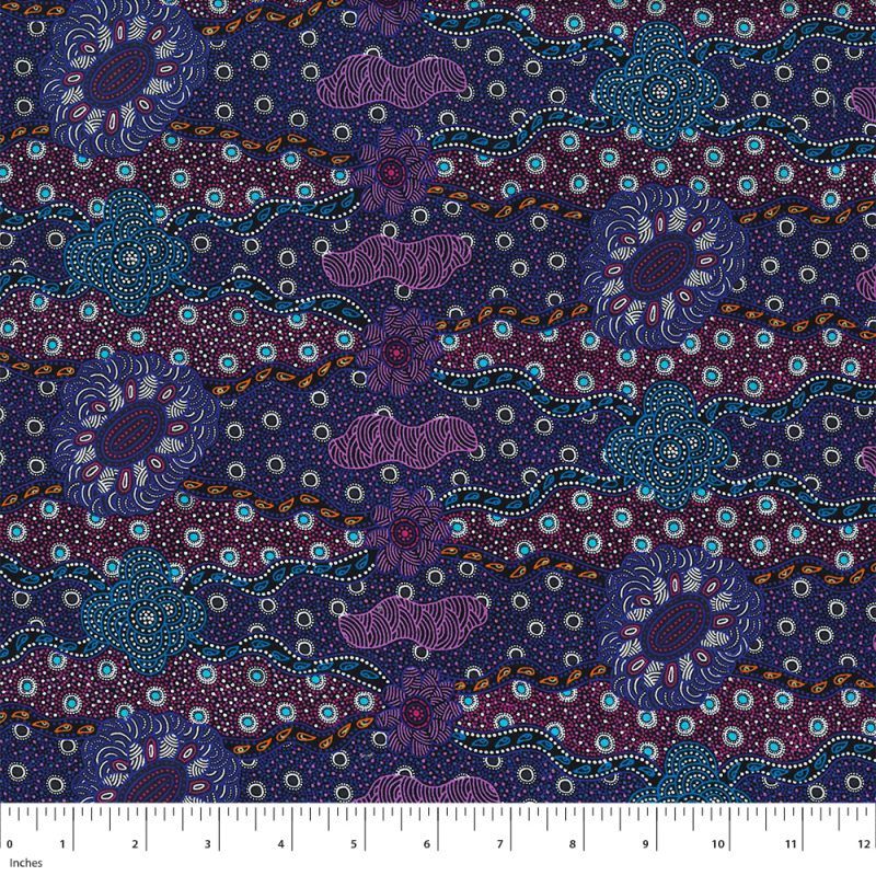 M&amp;S Textiles Australia Lillup Dreaming LDRP Purple