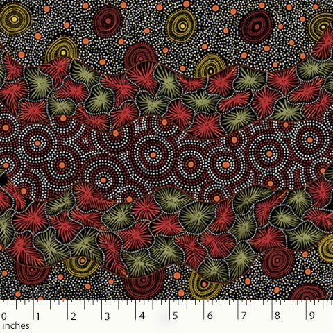 M&amp;S Textiles Australia Wild Seed &amp; Waterhole WSWB Black