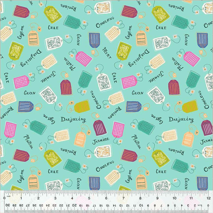 Windham Fabrics Tea Cup 54219-8 Celeste