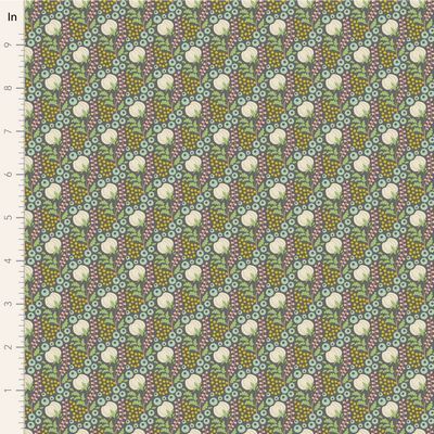 Tilda Fabrics Sanctuary Cottonfield 100579 Greygreen