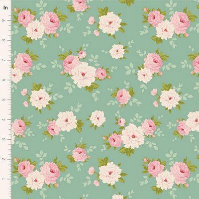 Tilda Fabrics Sunday Brunch TIL100583-V15 Teal