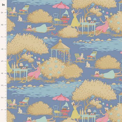 Tilda Fabrics Sunday Brunch TIL100596-V15 Blue