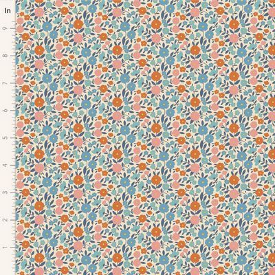 Tilda Fabrics Wallflower TIL100615 V15 Blue