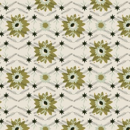 Cotton+Steel Tinsel on the Trail AC600-MO3M Moss Metallic