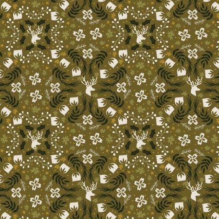 Cotton+Steel Tinsel on the Trail AC602-FO3M Forest Metallic