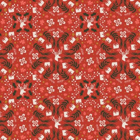 Cotton+Steel Tinsel on the Trail AC602-HO2M Holly Metallic
