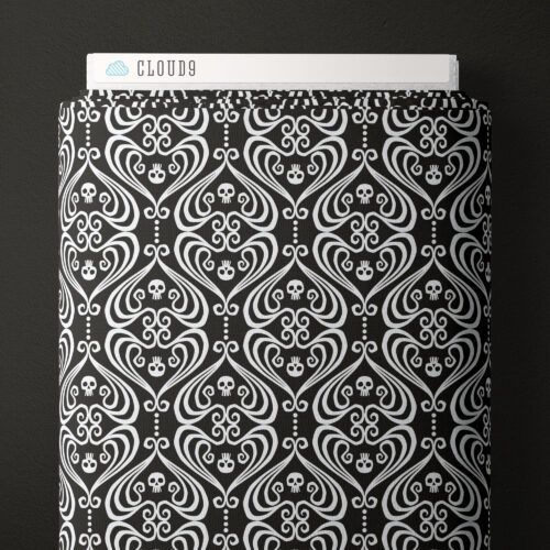 Cloud9 Fabrics Gothic Whimsy 228001 Black/White