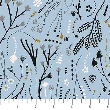 FIGO Fabrics Autumn Forage 90851 40 Blue