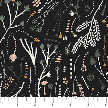 FIGO Fabrics Autumn Forage 90851 99 Black