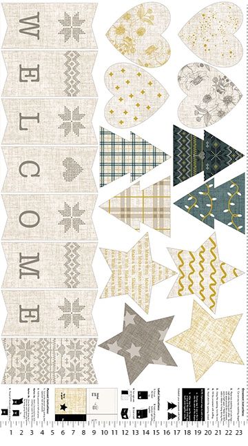 FIGO Fabrics Winter Dreams Panel 90847M 10 White