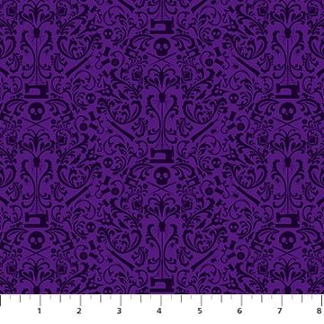 FIGO Fabrics Mr. Bones Sews 91080-84 Purple