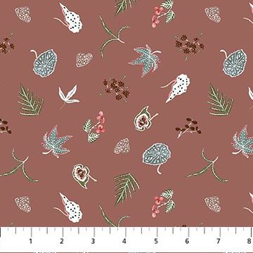 FIGO Fabrics Trek Botanical Rust 90794 32