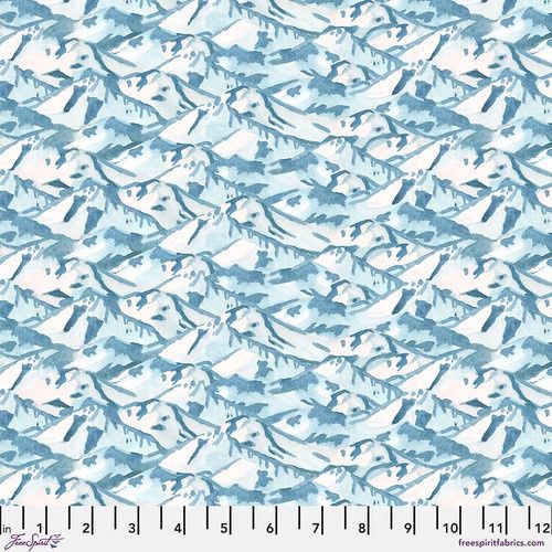 FreeSpirit Fabrics Sisters Mountain Meadow PWKD007.GLACIER